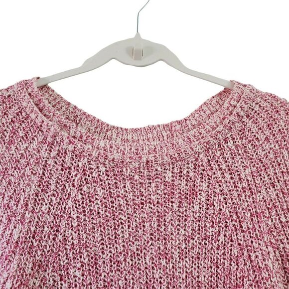 Free People Sweater Small Pink Linen Blend‎ Electric City Dolman Sleeve - Picture 2 of 10